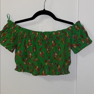 Topshop cropped, off the shoulder top